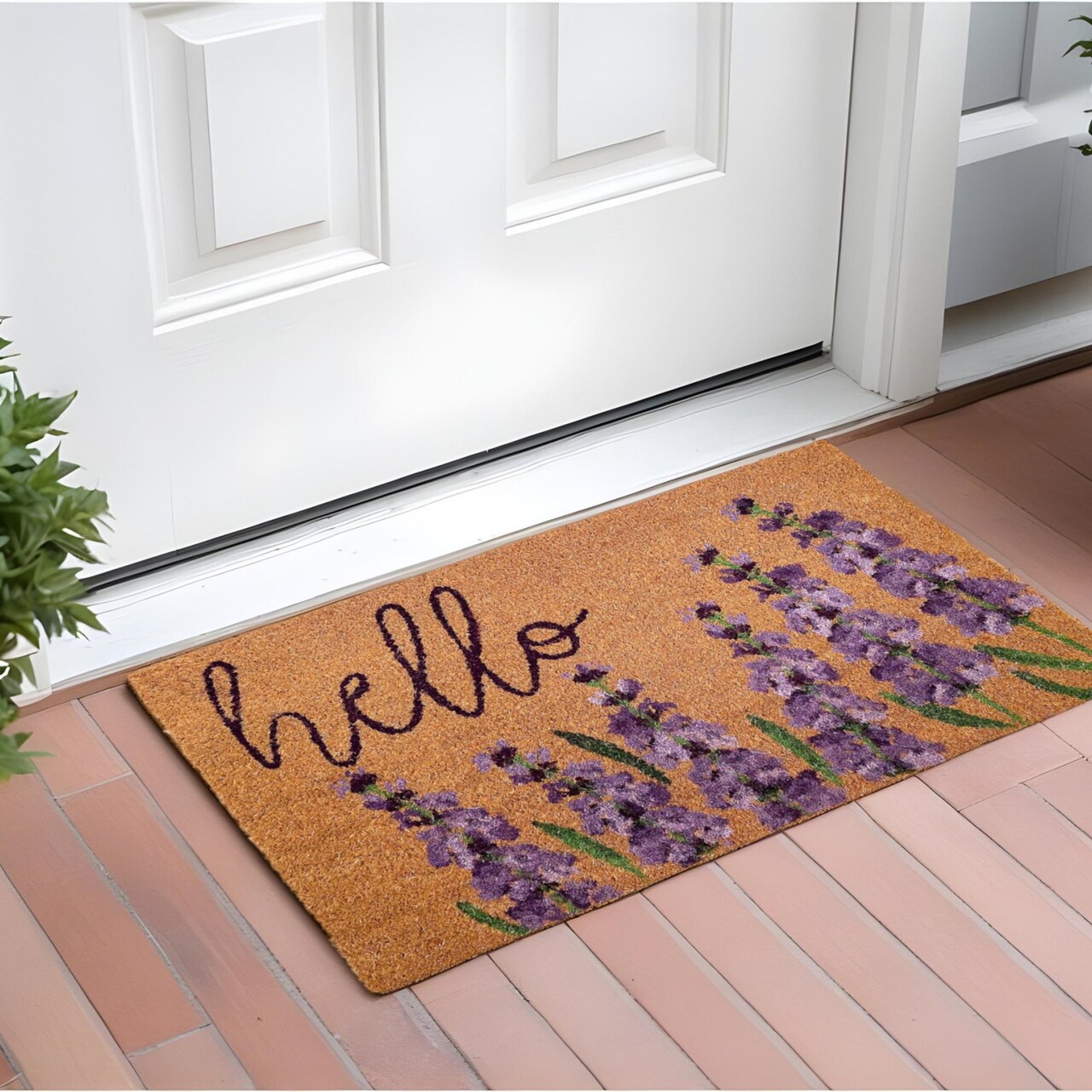Edge Collections - 17" X 29" - Multicolor - Durable Floral Welcome Outdoor Doormat - 1 Piece
